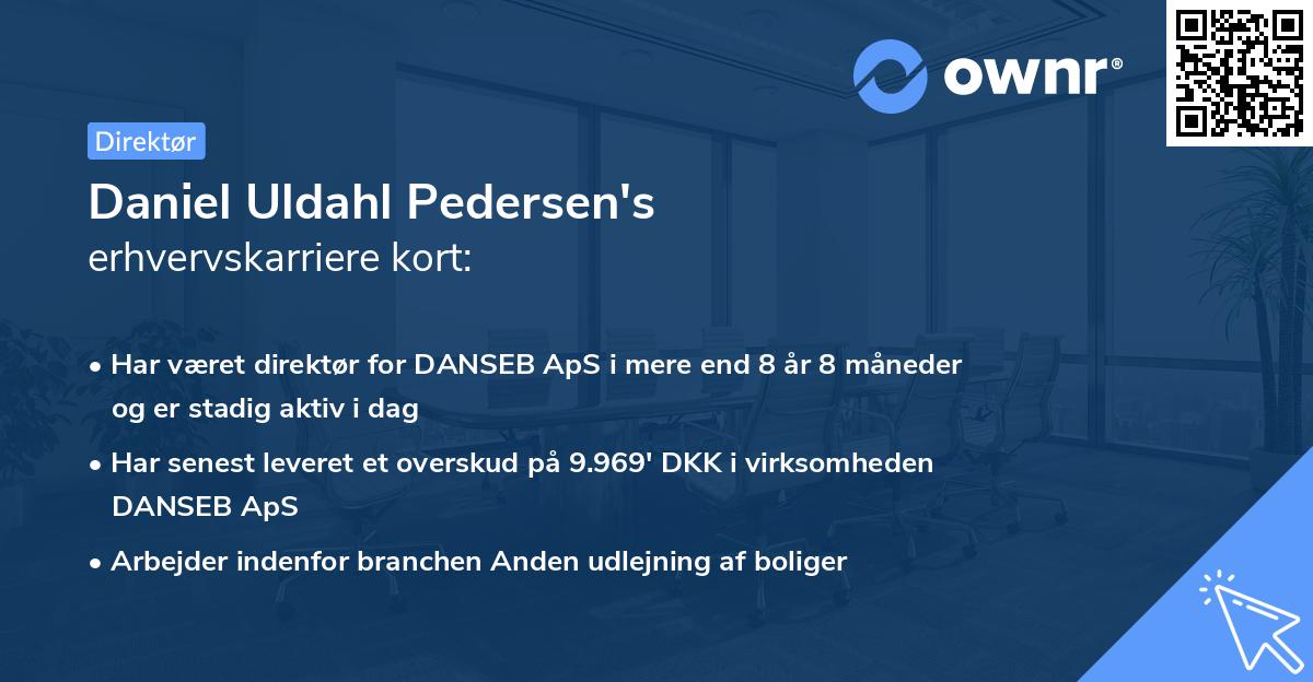 Daniel Uldahl Pedersen's erhvervskarriere kort