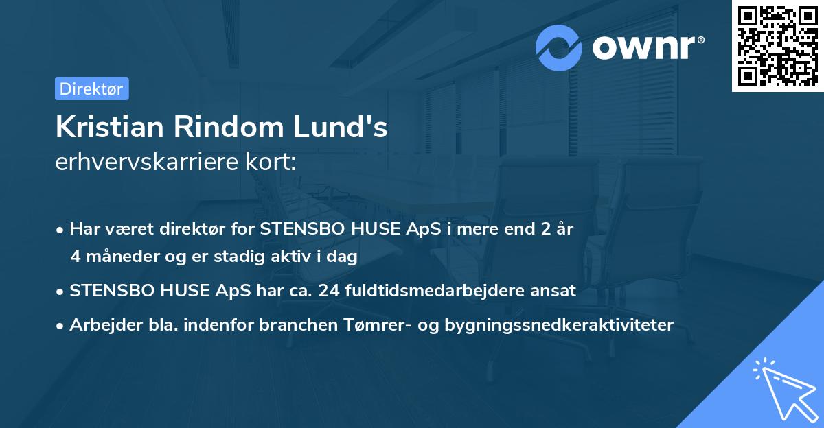 Kristian Rindom Lund's erhvervskarriere kort