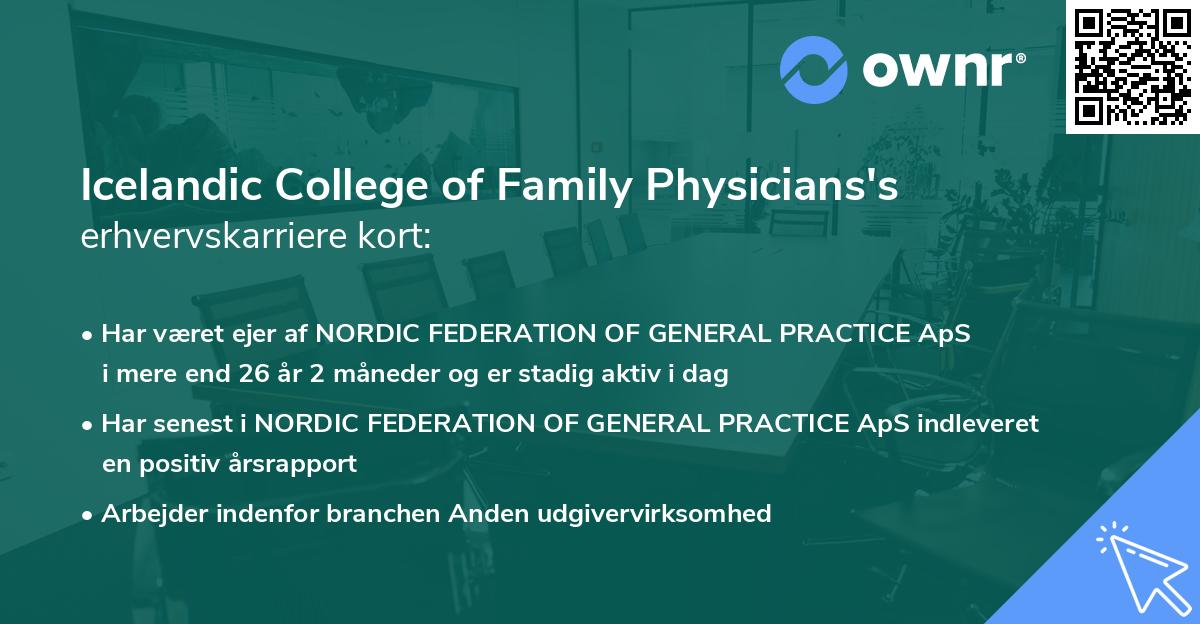 Icelandic College of Family Physicians's erhvervskarriere kort