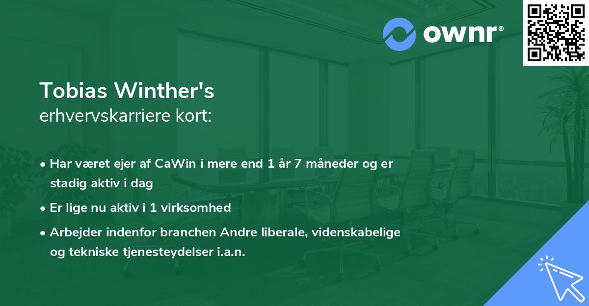 Tobias Winther's erhvervskarriere kort