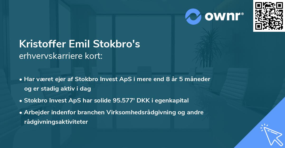 Kristoffer Emil Stokbro's erhvervskarriere kort