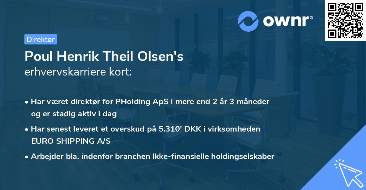Poul Henrik Theil Olsen's erhvervskarriere kort