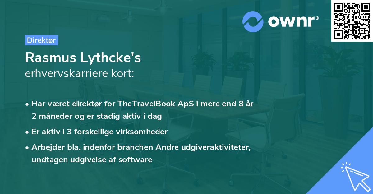 Rasmus Lythcke's erhvervskarriere kort