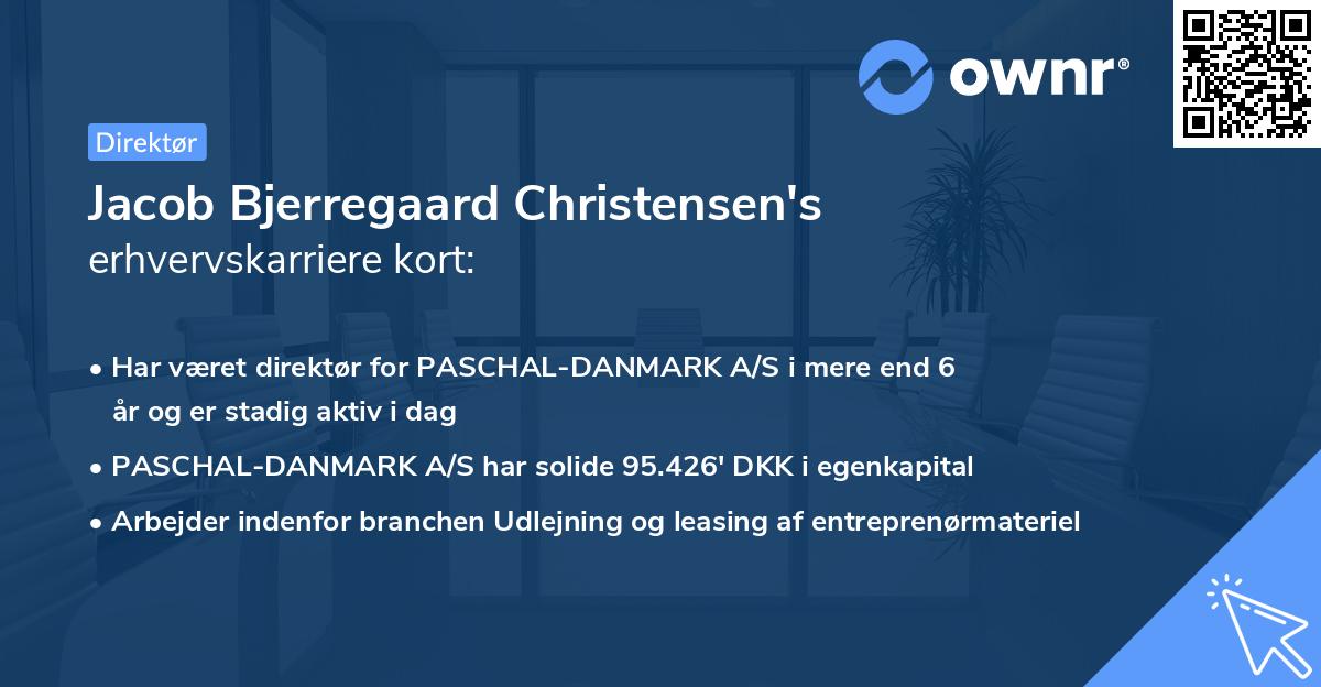 Jacob Bjerregaard Christensen's erhvervskarriere kort