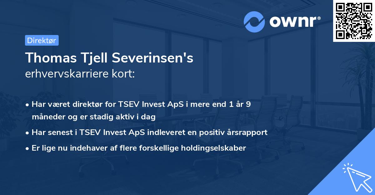 Thomas Tjell Severinsen's erhvervskarriere kort