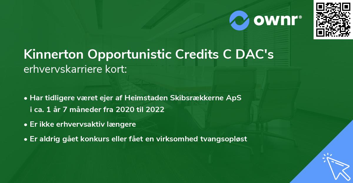 Kinnerton Opportunistic Credits C DAC's erhvervskarriere kort