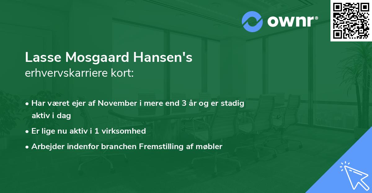 Lasse Mosgaard Hansen's erhvervskarriere kort