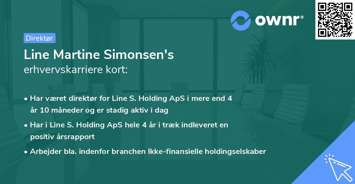 Line Martine Simonsen's erhvervskarriere kort