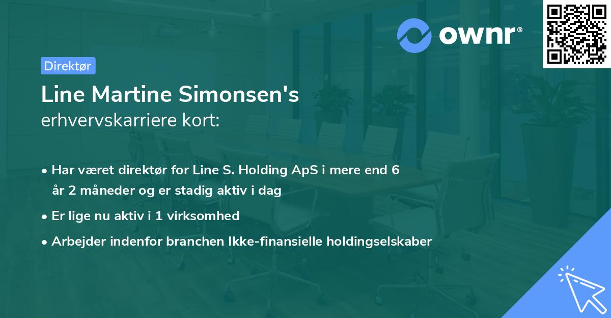 Line Martine Simonsen's erhvervskarriere kort