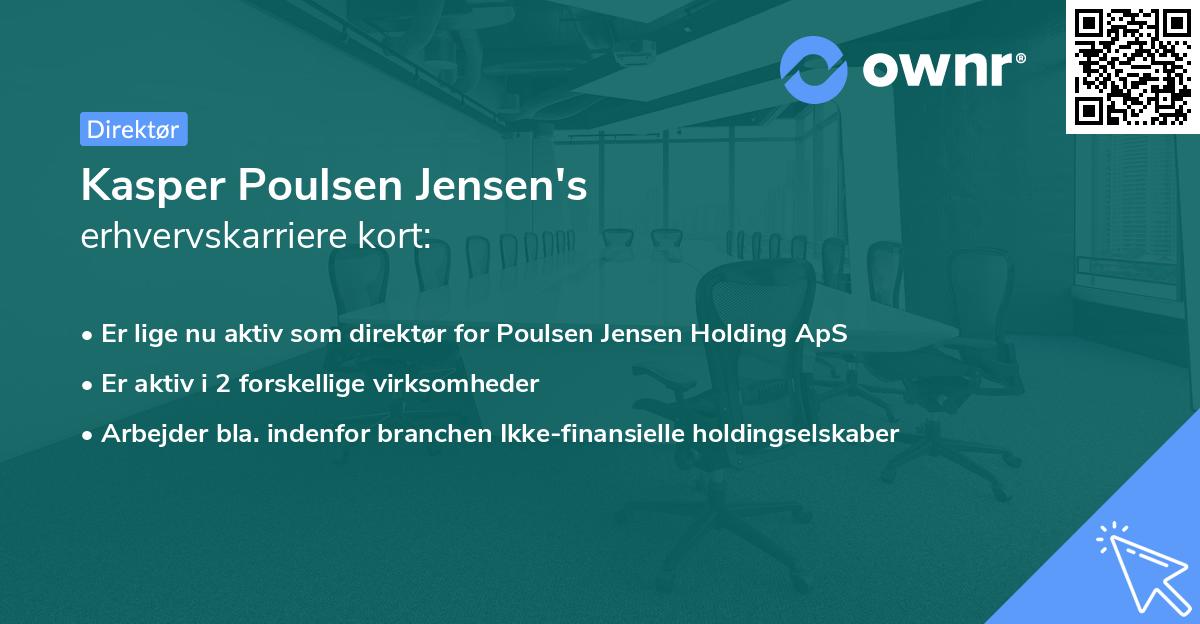 Kasper Poulsen Jensen's erhvervskarriere kort
