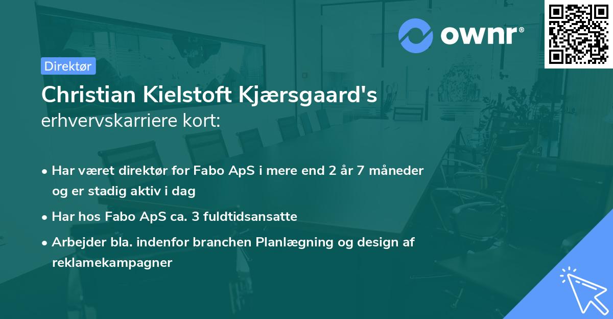 Christian Kielstoft Kjærsgaard's erhvervskarriere kort