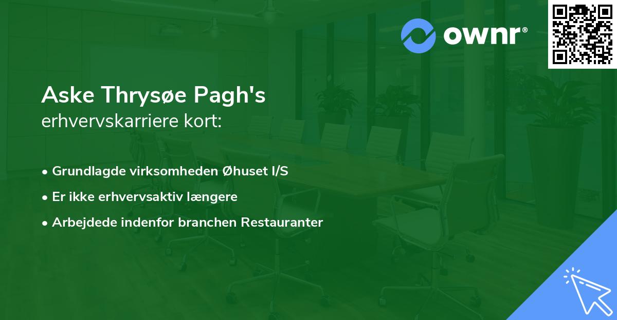 Aske Thrysøe Pagh's erhvervskarriere kort