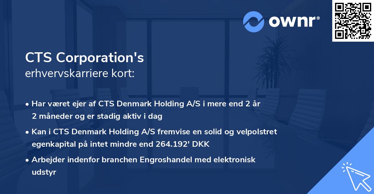 CTS Corporation's erhvervskarriere kort