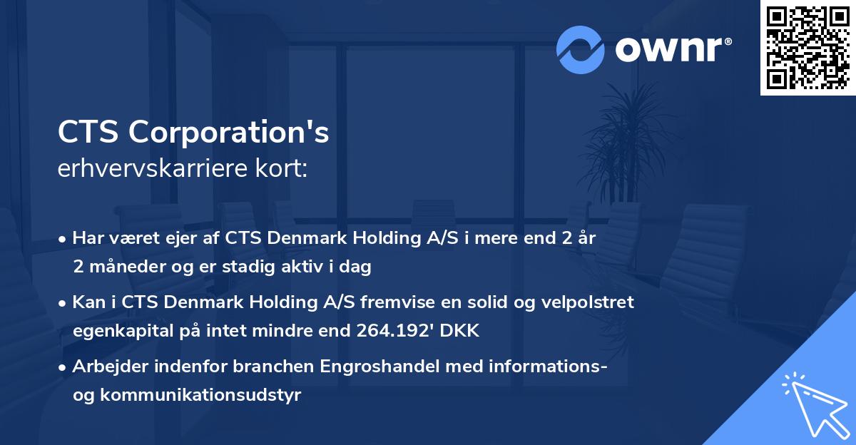 CTS Corporation's erhvervskarriere kort