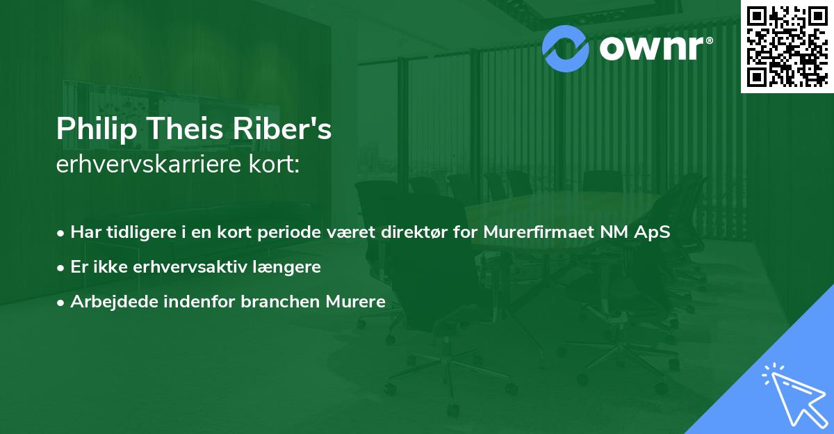 Philip Theis Riber's erhvervskarriere kort