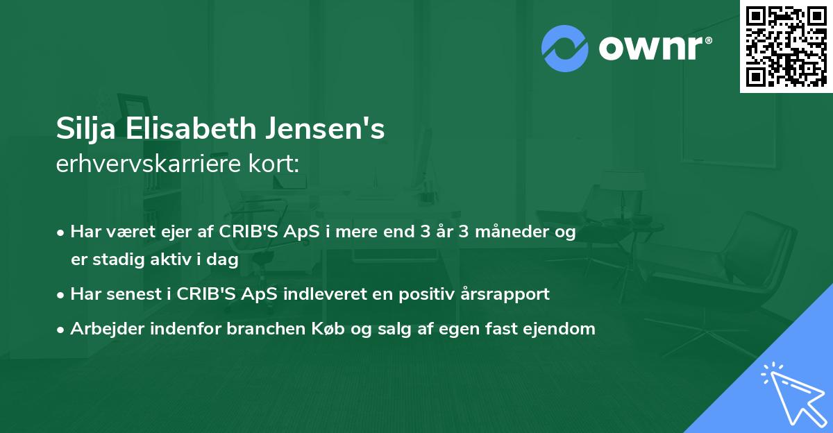 Silja Elisabeth Jensen's erhvervskarriere kort