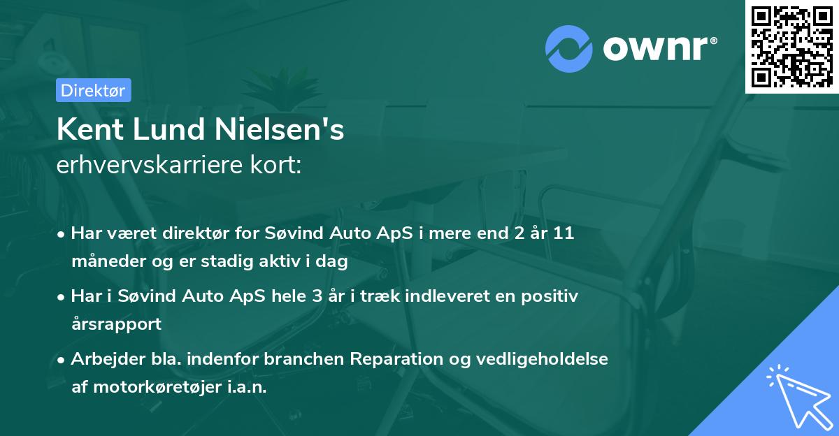 Kent Lund Nielsen's erhvervskarriere kort