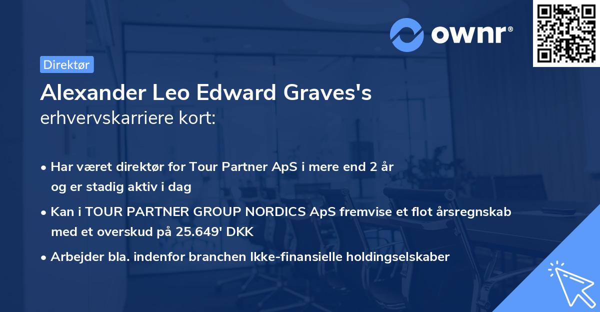 Alexander Leo Edward Graves's erhvervskarriere kort