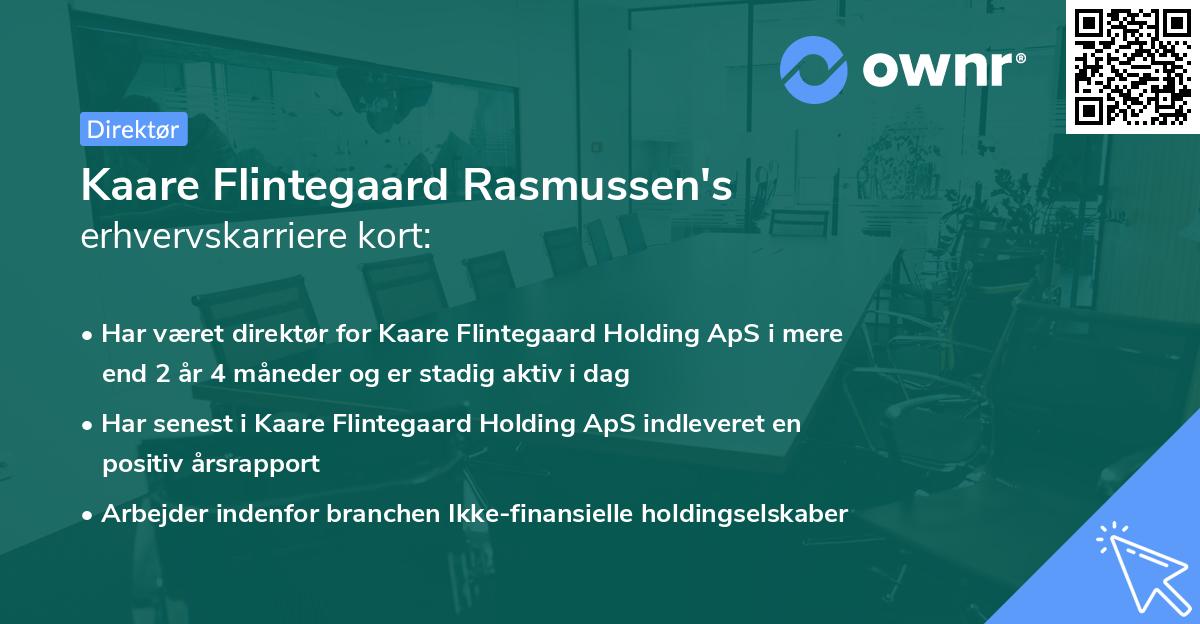 Kaare Flintegaard Rasmussen's erhvervskarriere kort