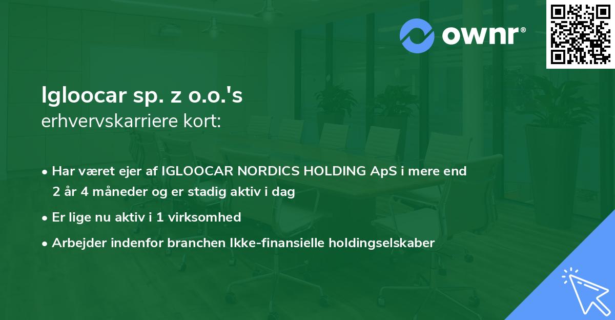 Igloocar sp. z o.o.'s erhvervskarriere kort