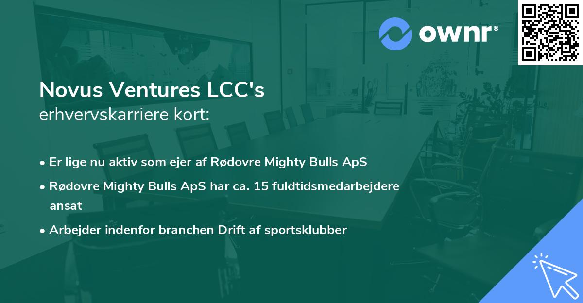 Novus Ventures LCC's erhvervskarriere kort