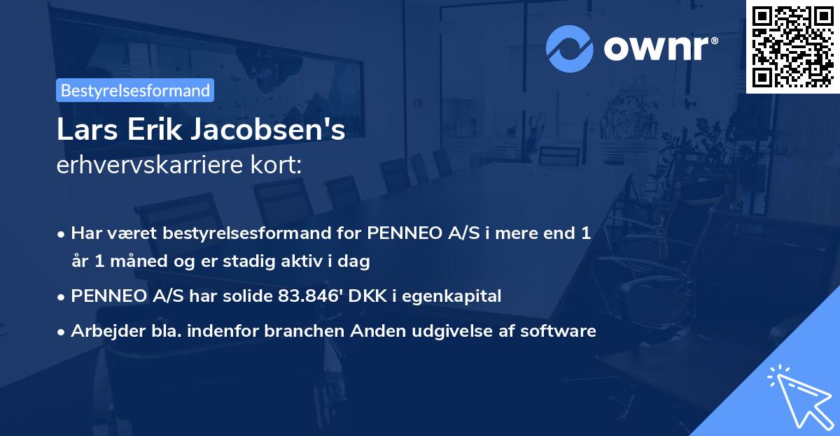 Lars Erik Jacobsen's erhvervskarriere kort