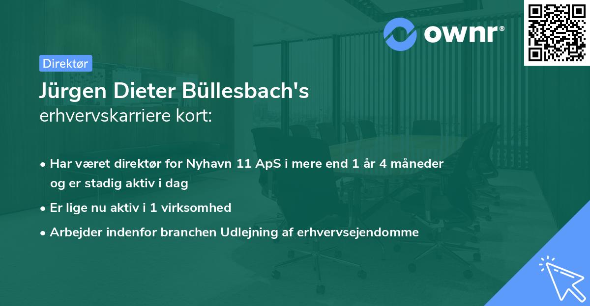 Jürgen Dieter Büllesbach's erhvervskarriere kort