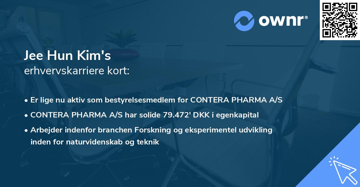 Jee Hun Kim's erhvervskarriere kort