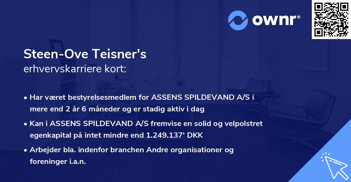 Steen-Ove Teisner's erhvervskarriere kort