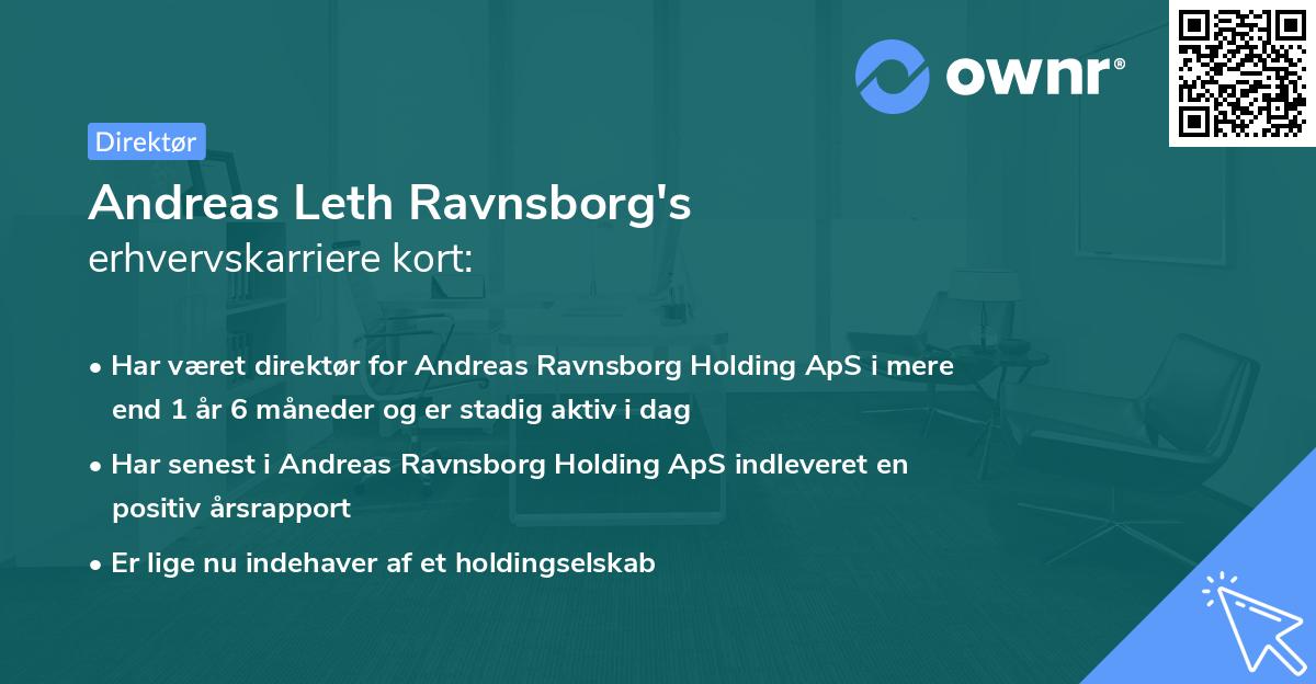 Andreas Leth Ravnsborg's erhvervskarriere kort