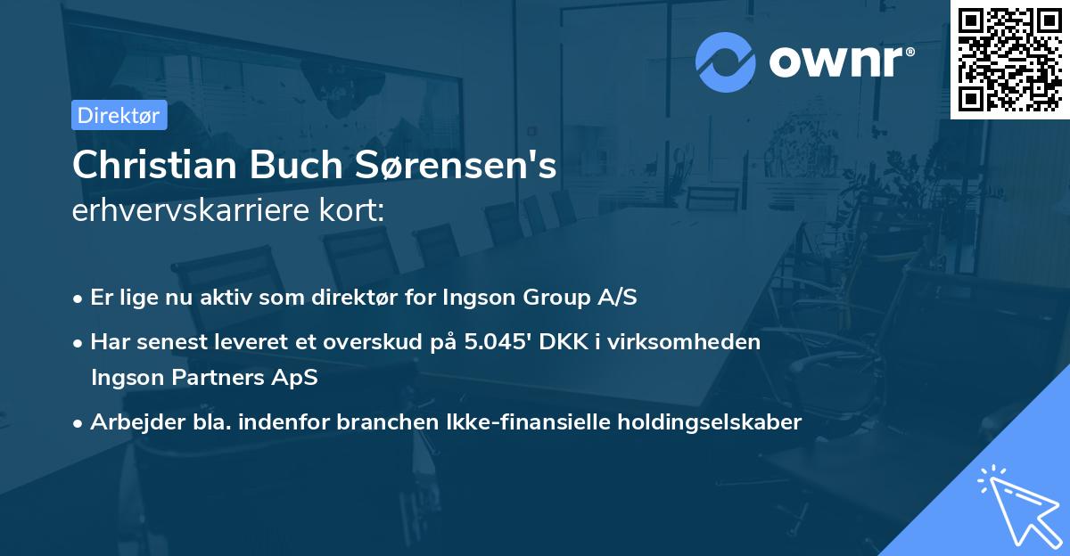 Christian Buch Sørensen's erhvervskarriere kort