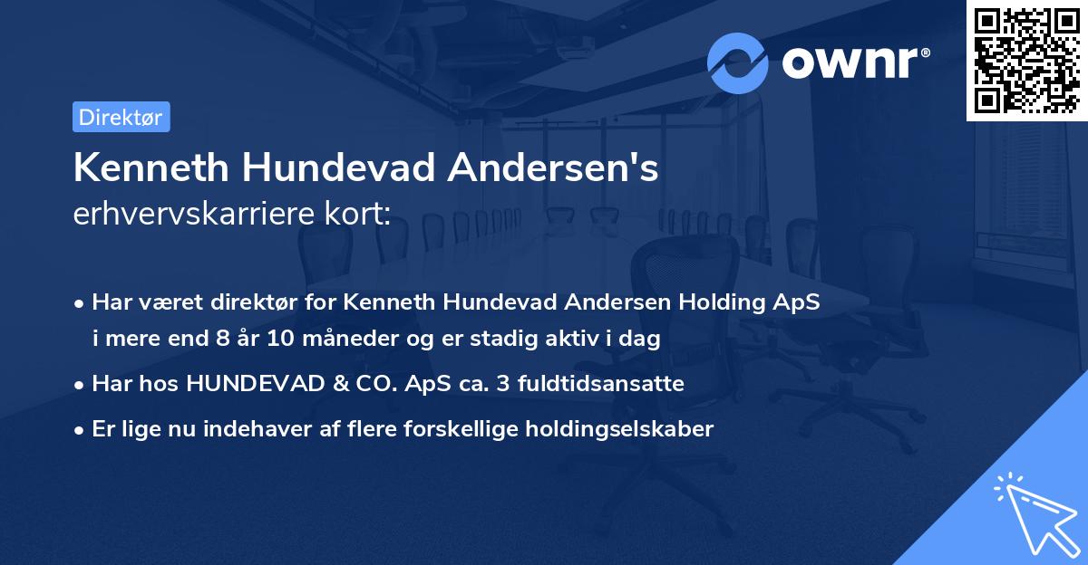 Kenneth Hundevad Andersen's erhvervskarriere kort