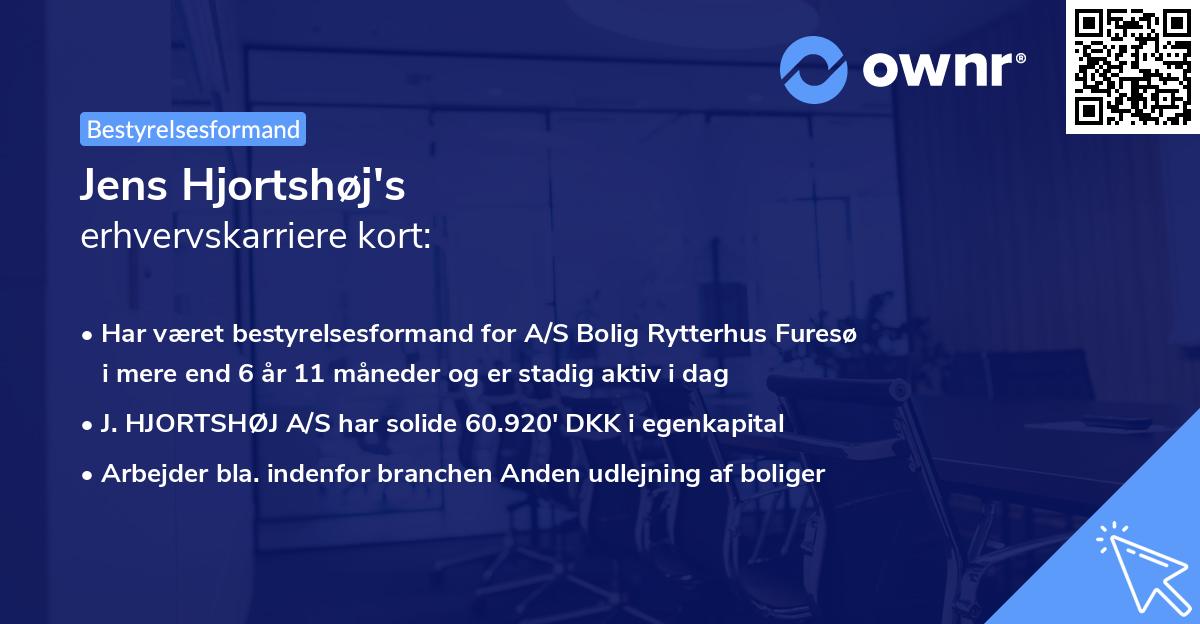 Jens Hjortshøj's erhvervskarriere kort
