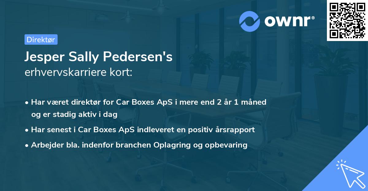Jesper Sally Pedersen's erhvervskarriere kort