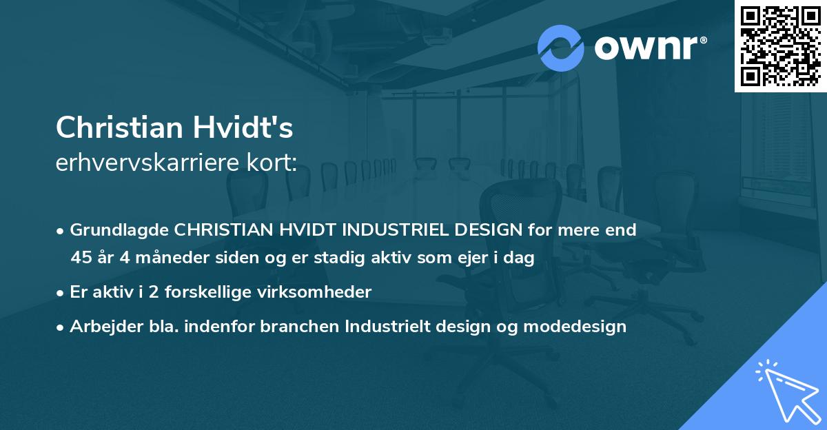 Christian Hvidt's erhvervskarriere kort
