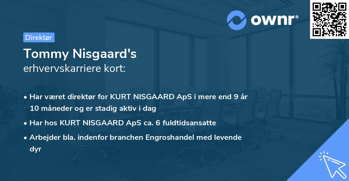 Tommy Nisgaard's erhvervskarriere kort
