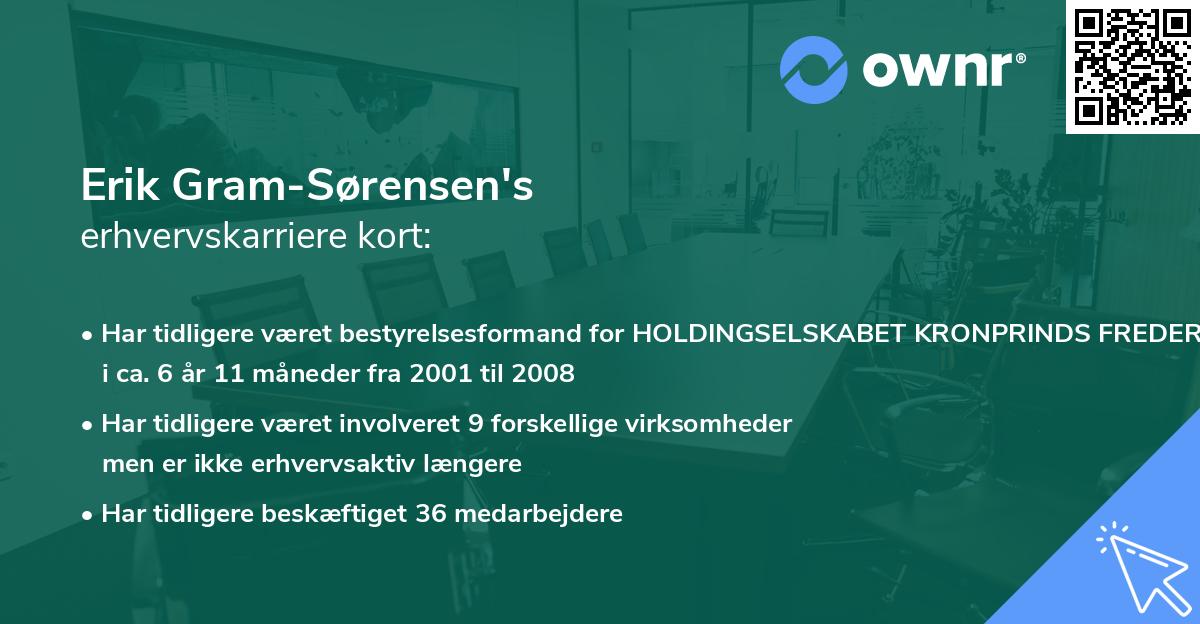 Erik Gram-Sørensen's erhvervskarriere kort