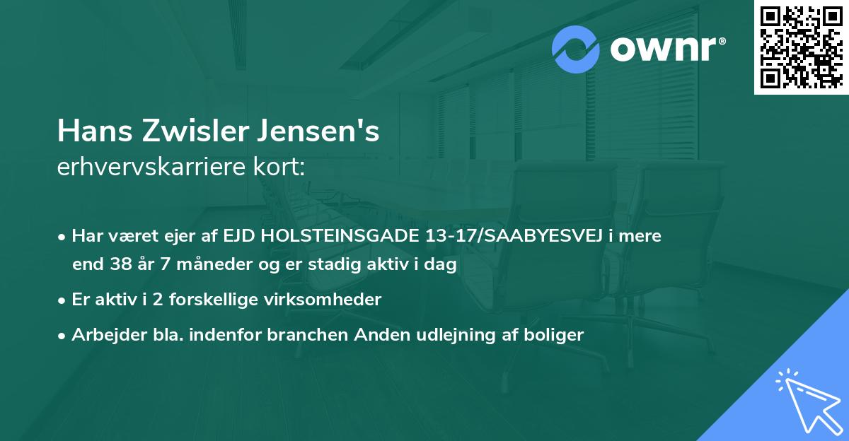 Hans Zwisler Jensen's erhvervskarriere kort