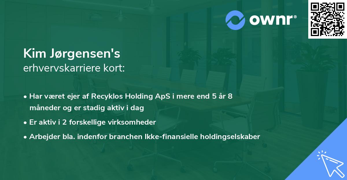 Kim Jørgensen's erhvervskarriere kort