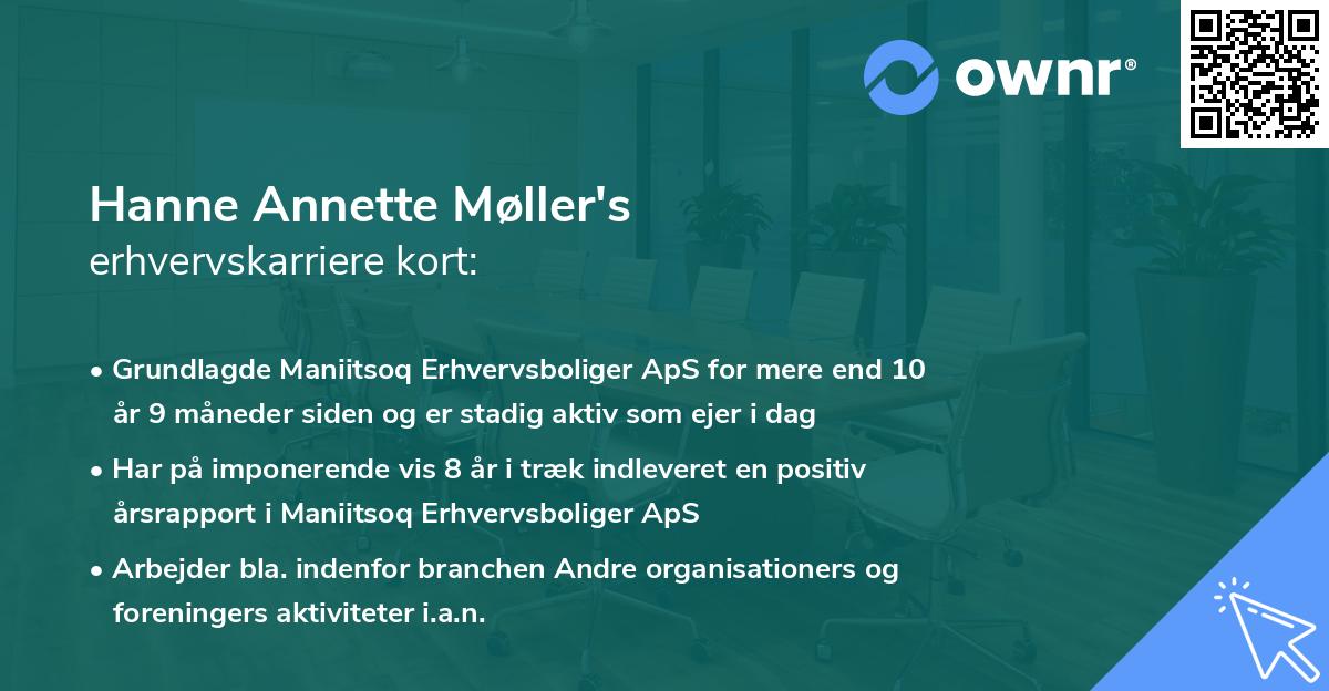 Hanne Annette Møller's erhvervskarriere kort