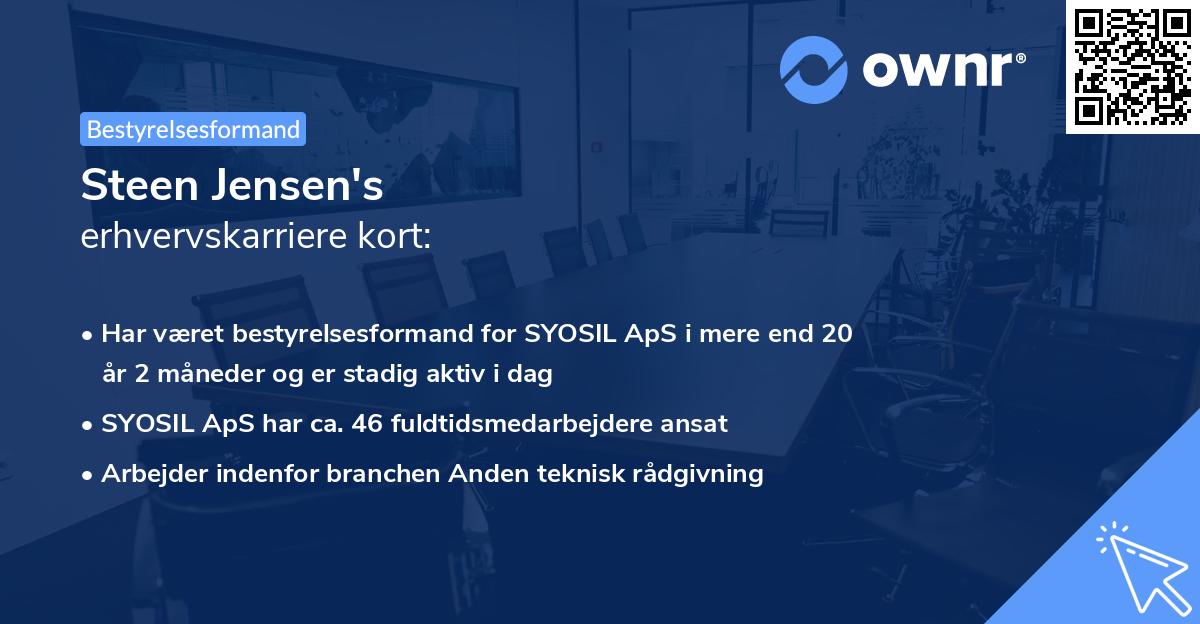 Steen Jensen's erhvervskarriere kort