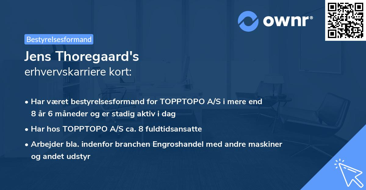 Jens Thoregaard's erhvervskarriere kort