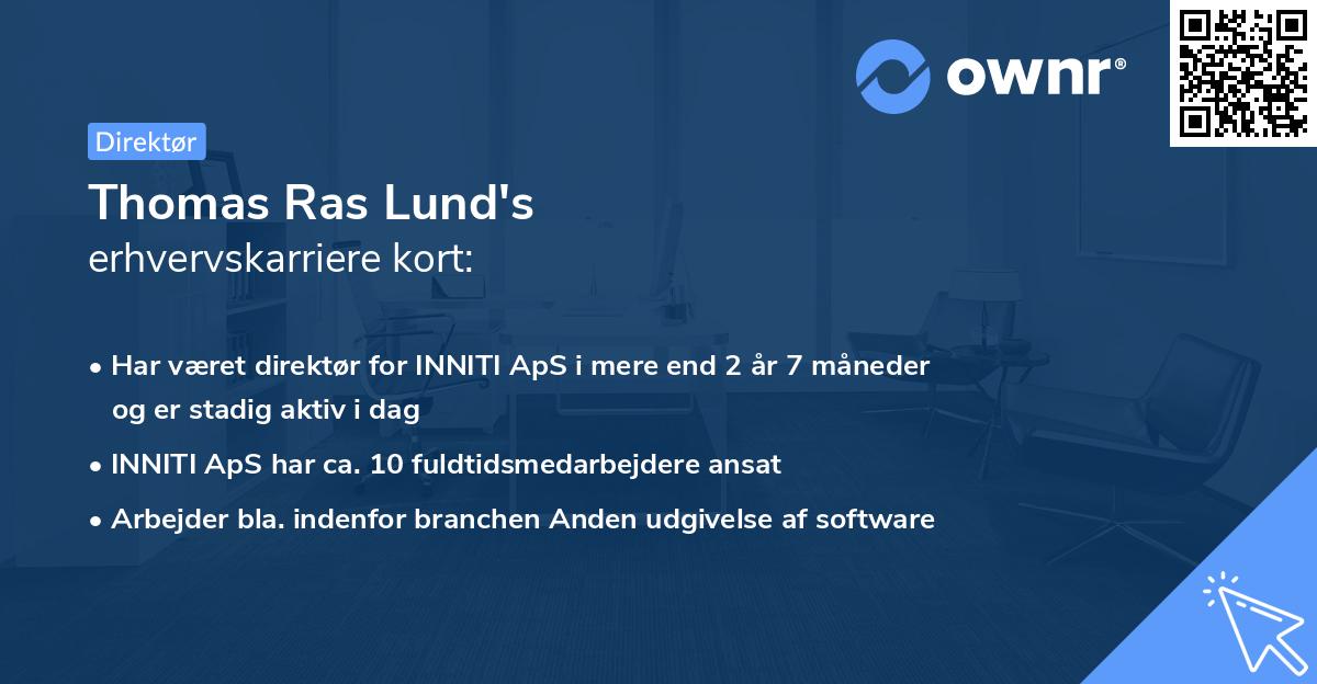 Thomas Ras Lund's erhvervskarriere kort