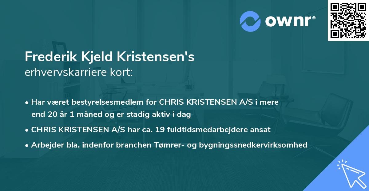 Frederik Kjeld Kristensen's erhvervskarriere kort