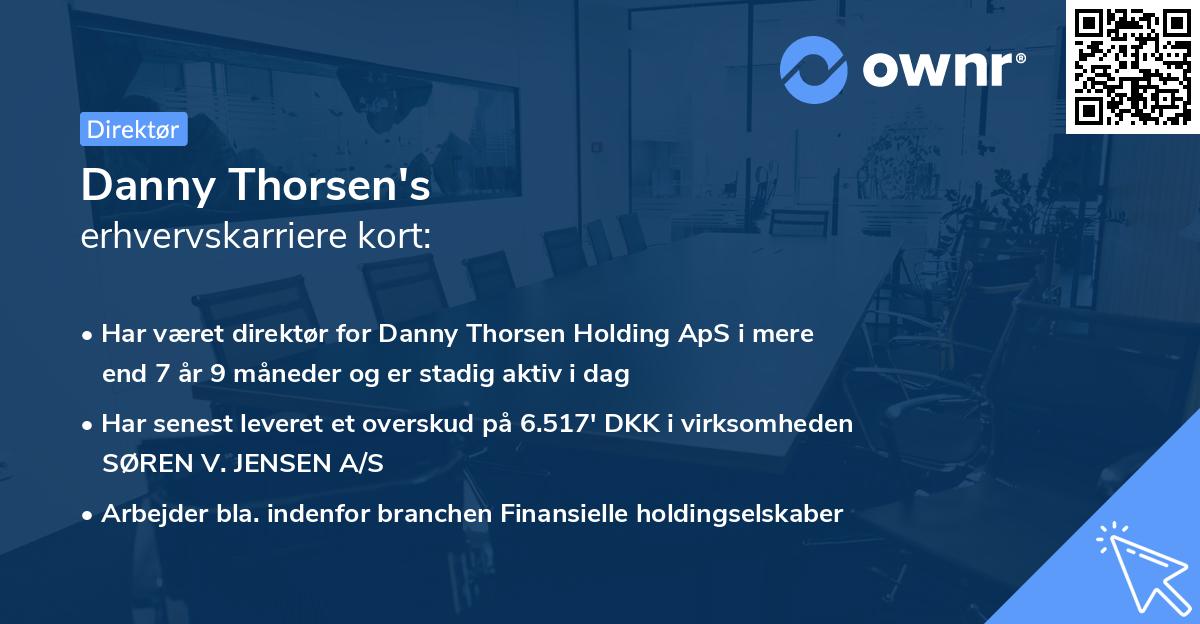 Danny Thorsen's erhvervskarriere kort