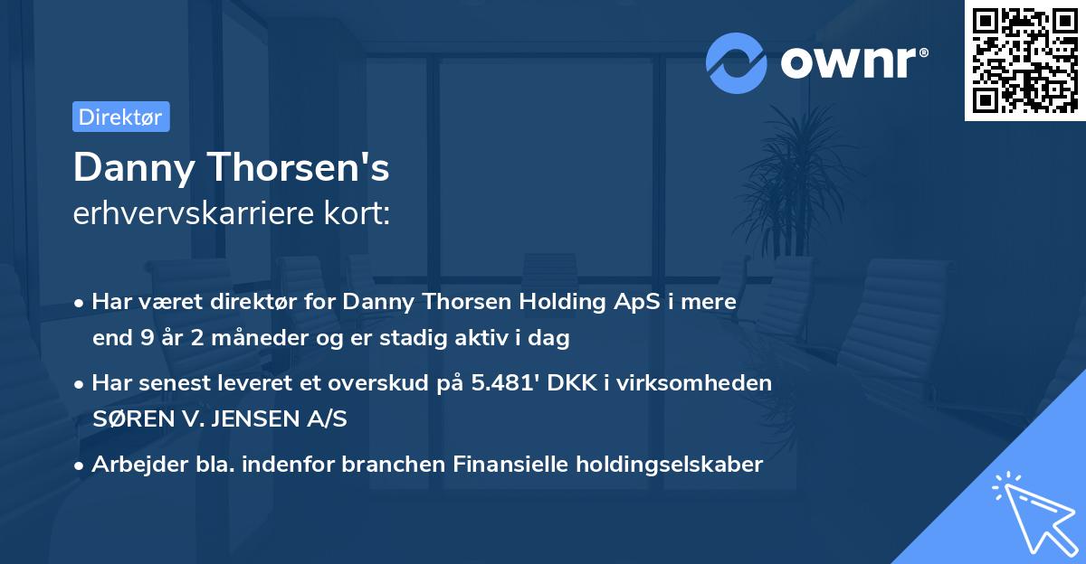 Danny Thorsen's erhvervskarriere kort