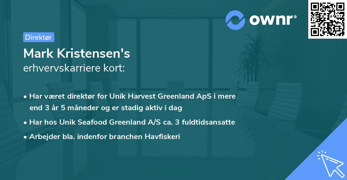Mark Kristensen's erhvervskarriere kort