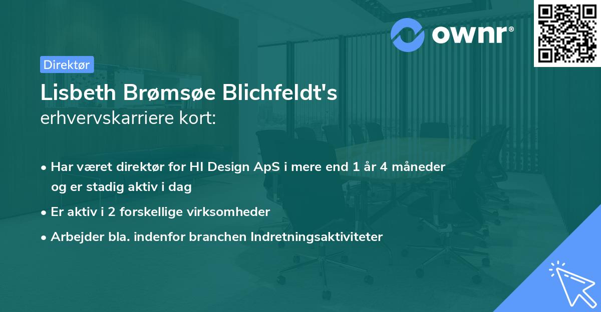 Lisbeth Brømsøe Blichfeldt's erhvervskarriere kort