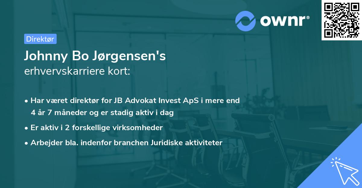 Johnny Bo Jørgensen's erhvervskarriere kort