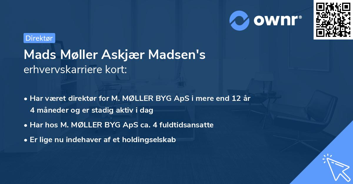 Mads Møller Askjær Madsen's erhvervskarriere kort